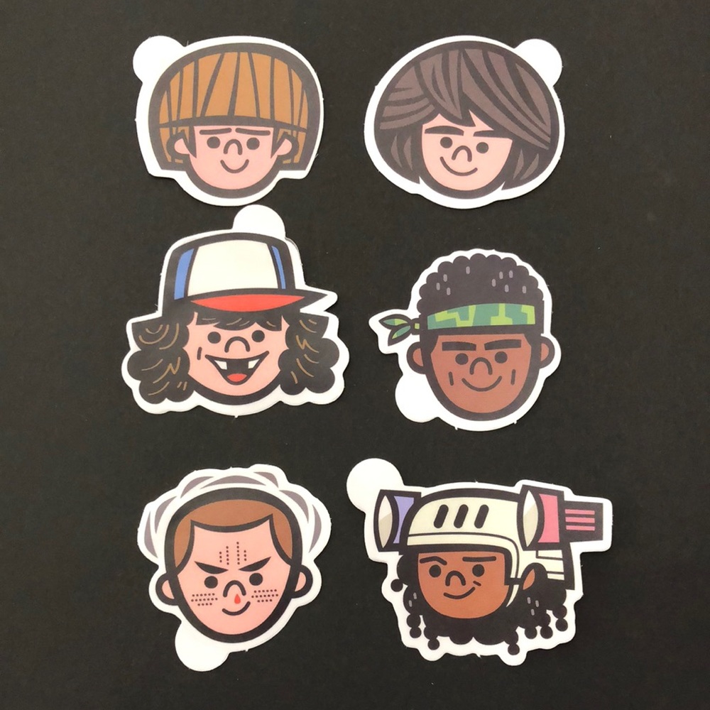 Stranger Things Decals Set of Six 6 Stickers